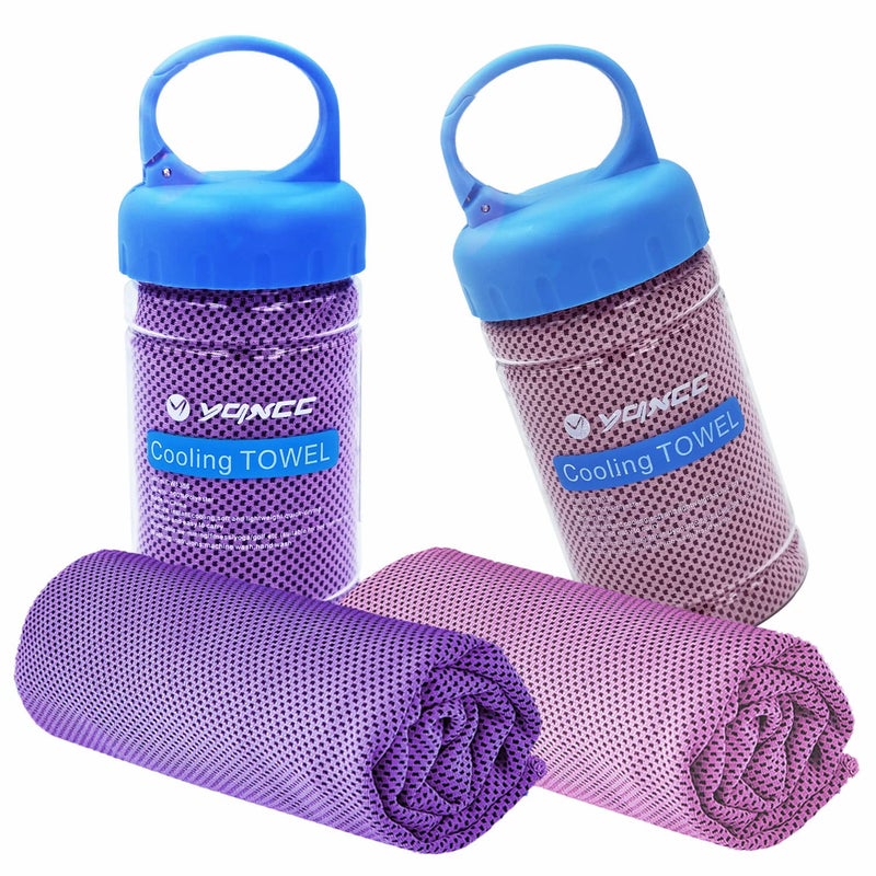 YQXCC Cooling Towel | 2 Pack 47"x12" | Ice Cool for Neck | Soft Breathable Microfiber Chilly | for Yoga, Golf, Gym, Camping, Running, Workout & More Activities - Image 1